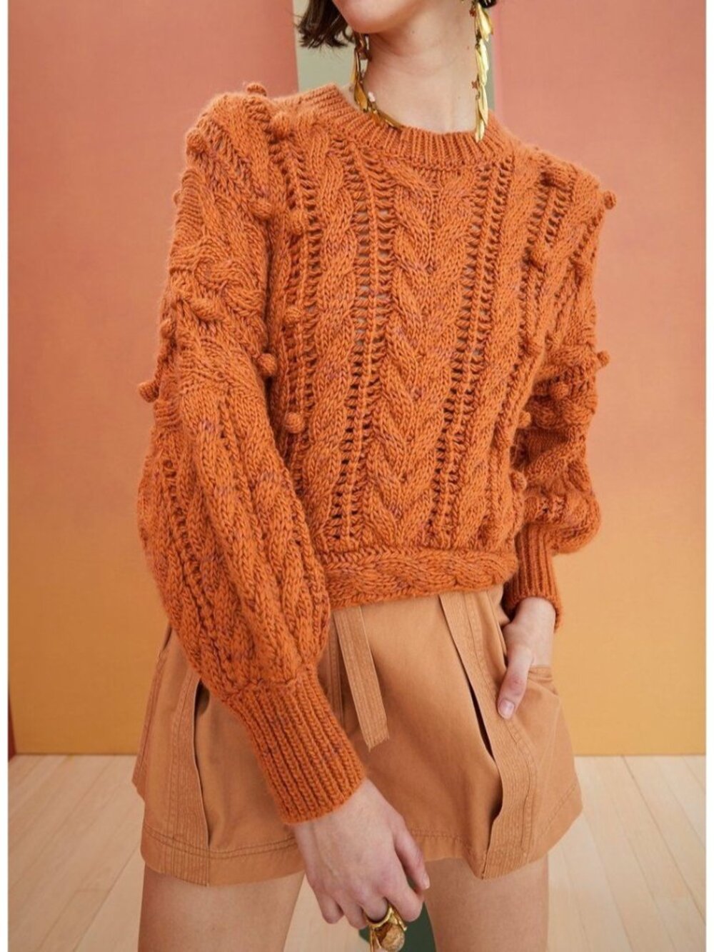 Ulla Johnson Caterina Pullover Sweater, Wool/Baby Llama, Size M, Good condition